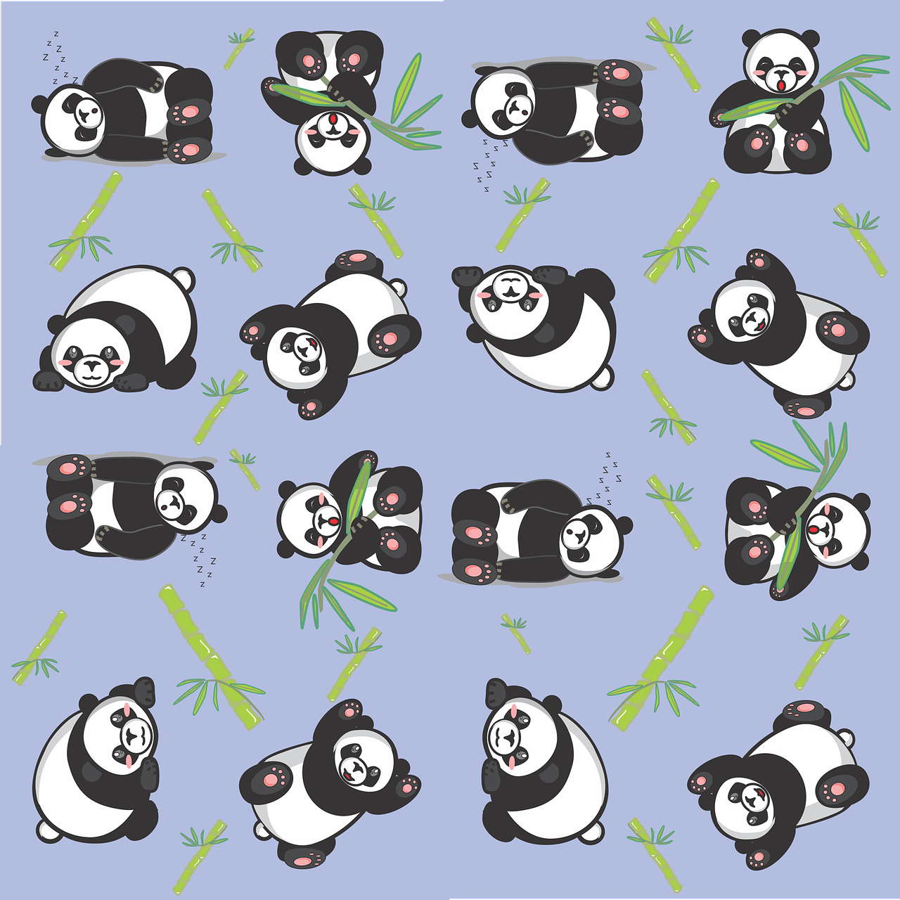 panda tile cute free photo