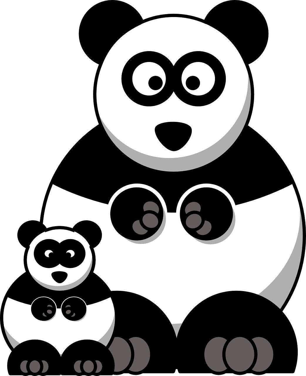 panda family baby free photo