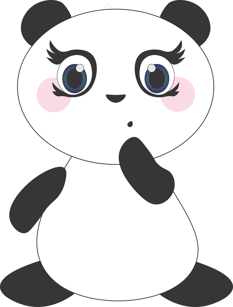 panda cute anime free photo