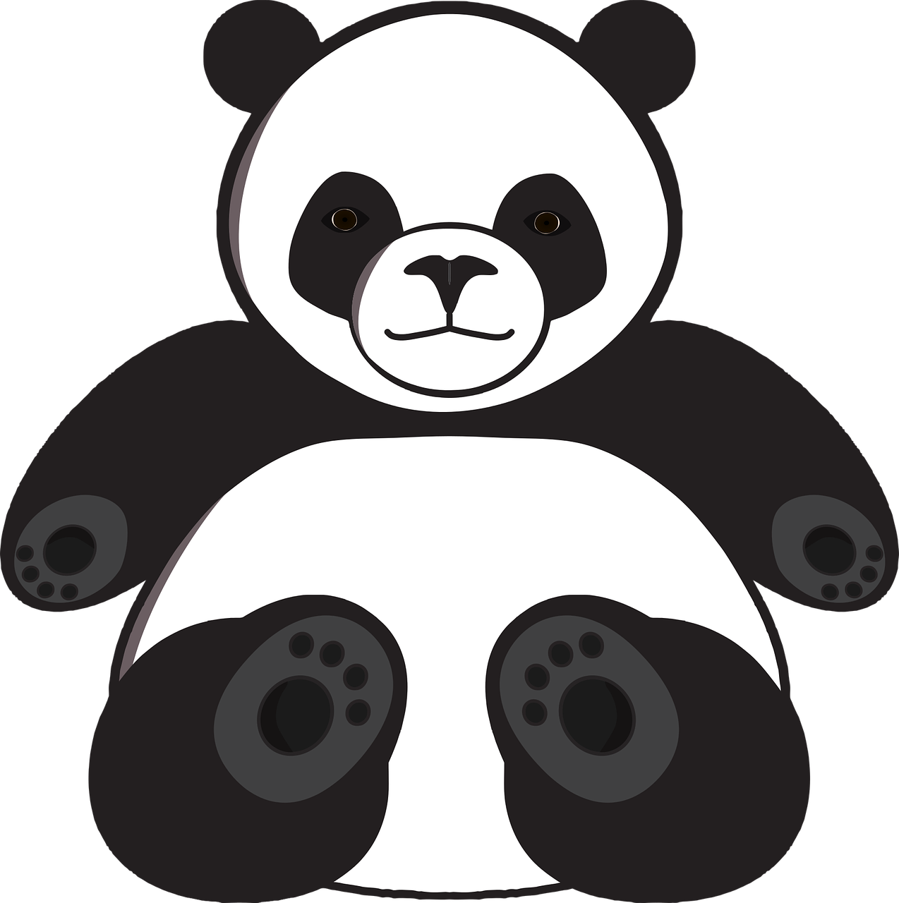 Panda, giant-panda, bear, free vector graphics, free illustrations ...