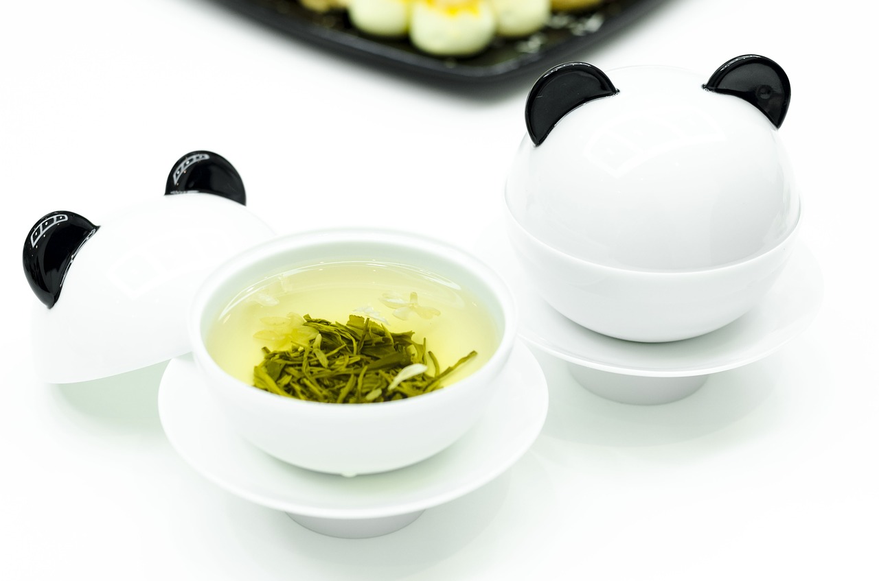 panda  tea  jasmine tea free photo