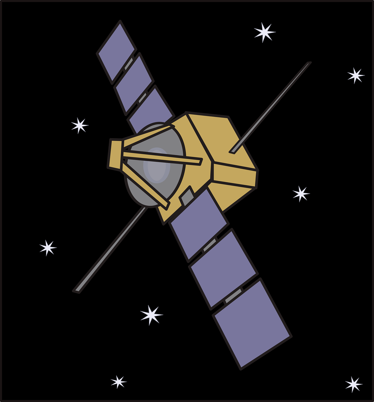 panels probe satellite free photo