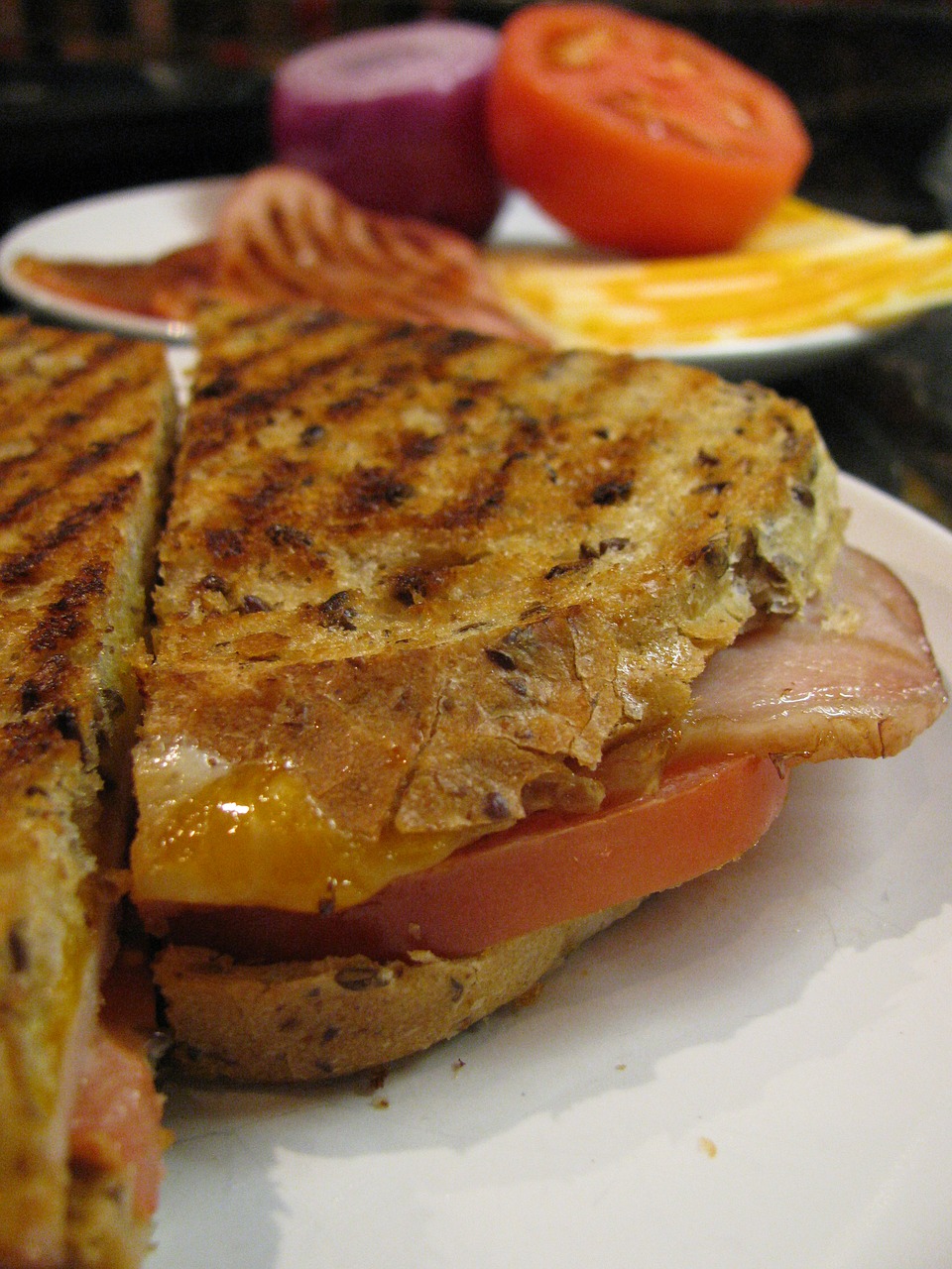 panini sandwich grilled free photo