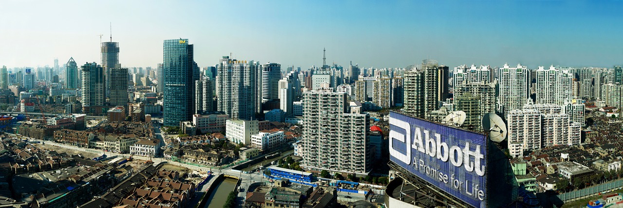 panorama shanghai big city free photo