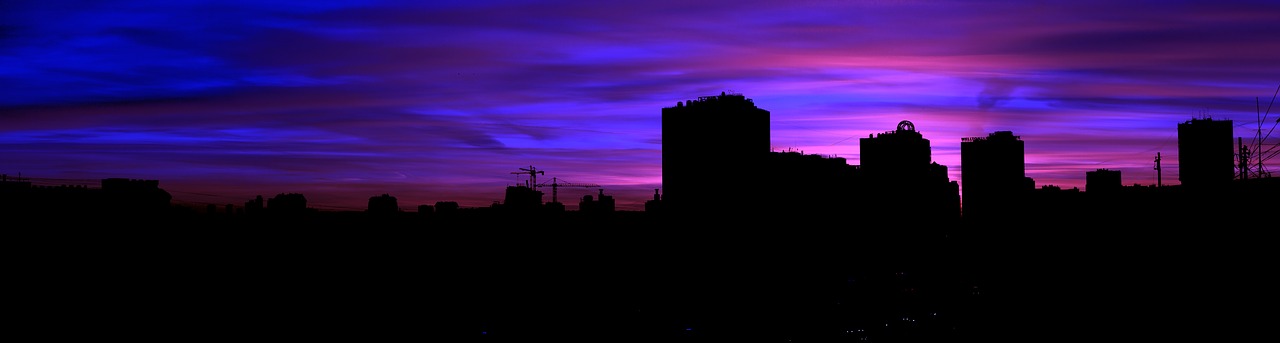 panorama sunset clouds free photo