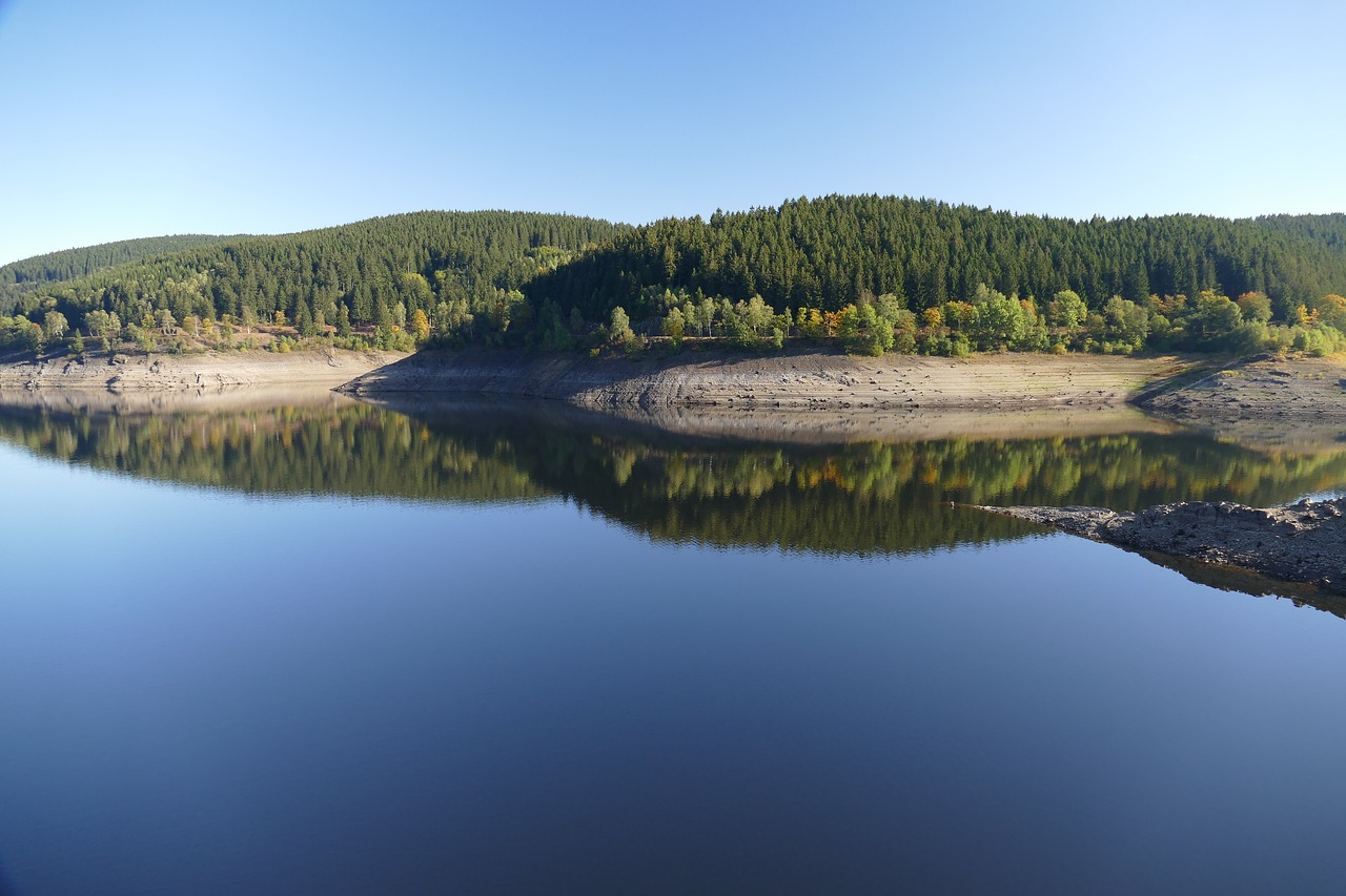 panorama oker reservoir free photo