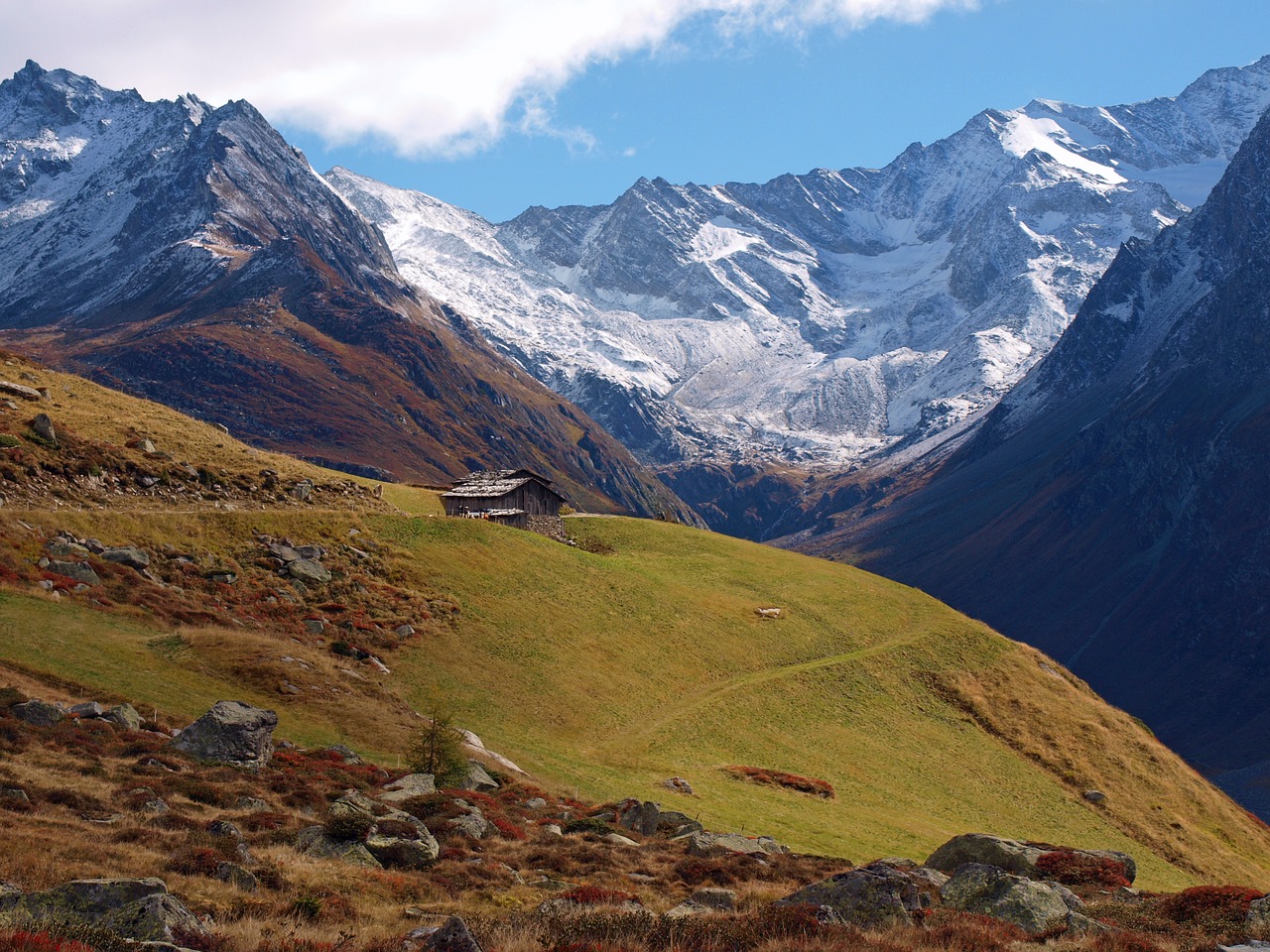 panorama mountains mountain pasture free photo