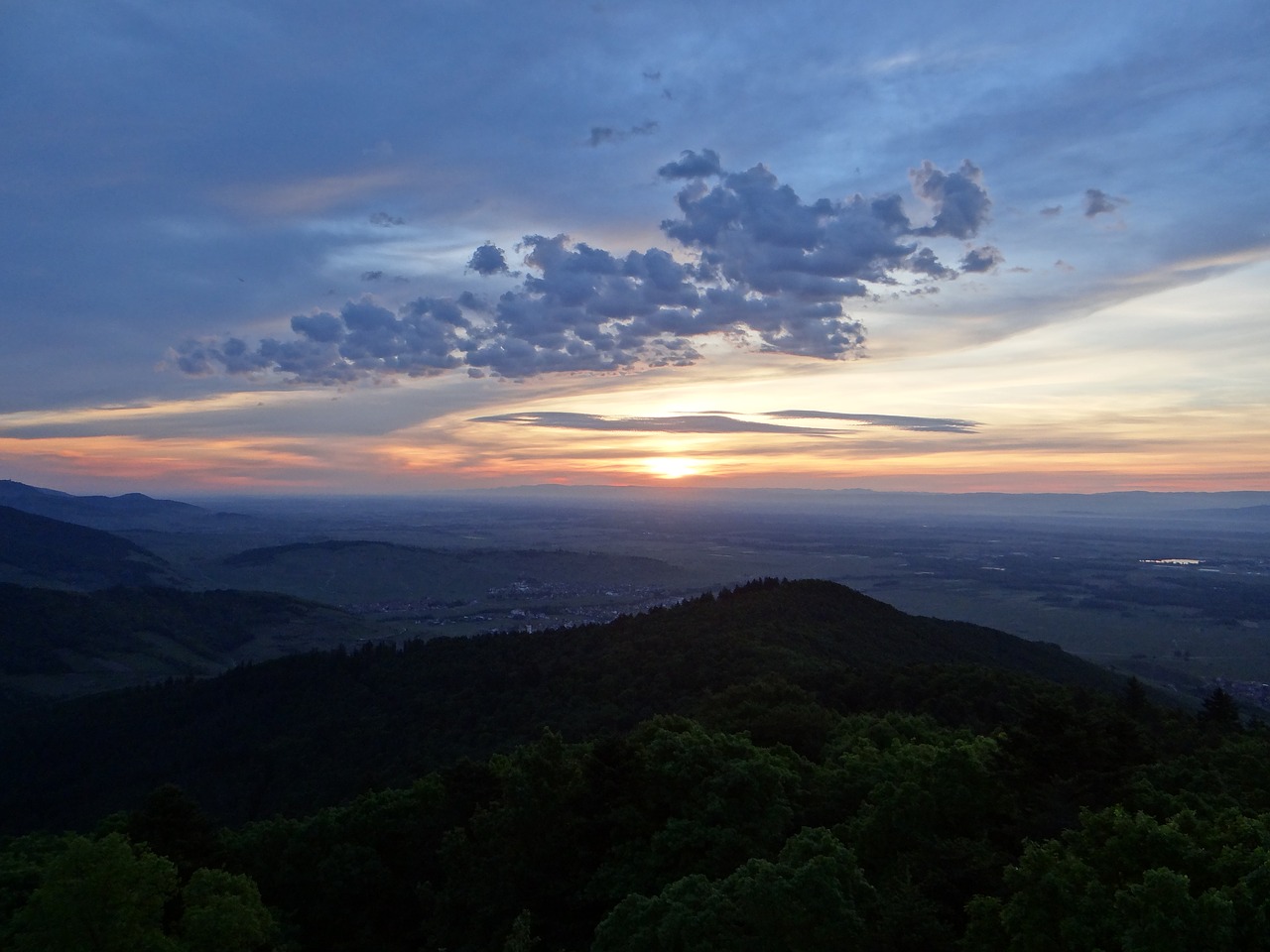 panorama morning against day free photo