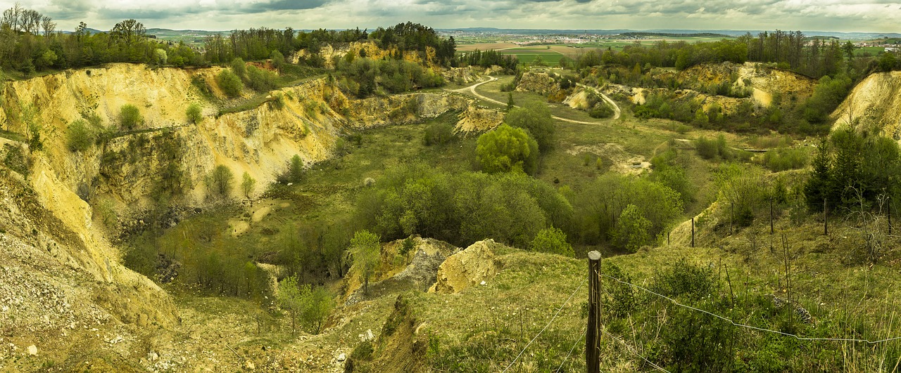 panorama gravel pit sand free photo