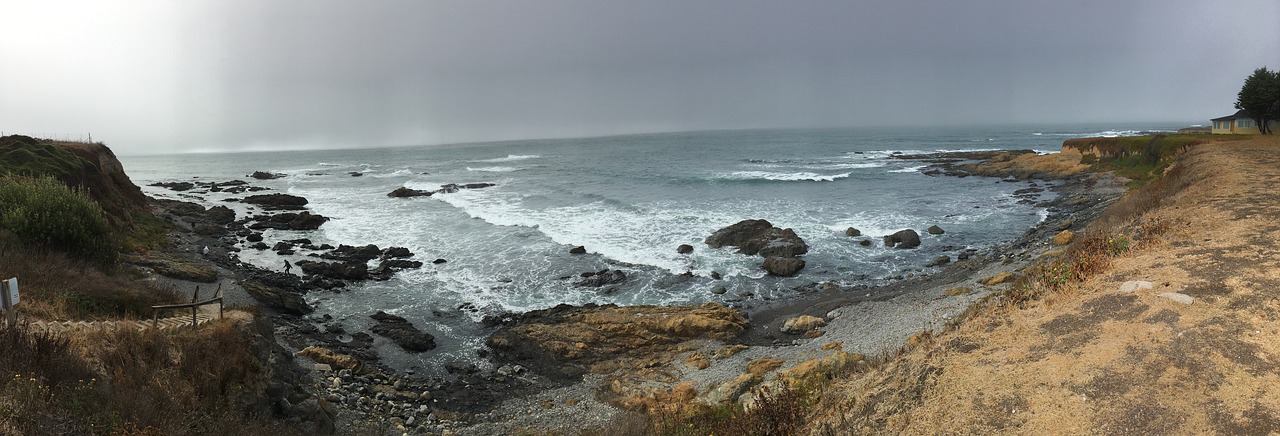 panorama coastline cliff free photo