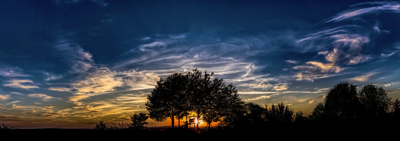 panorama sunset clouds free photo