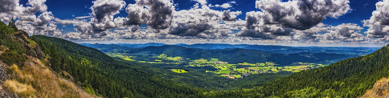 panorama bavarian forest mountains free photo