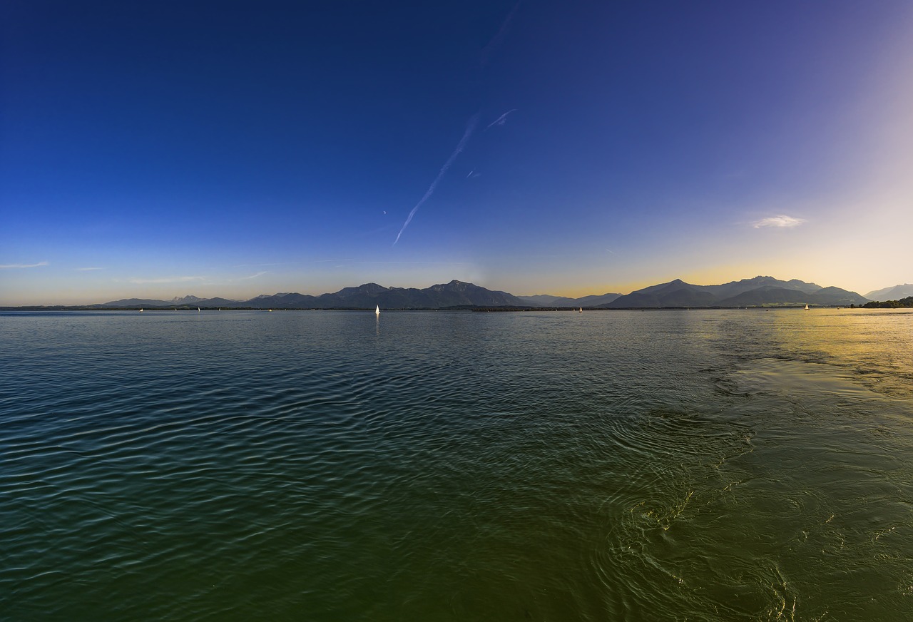 panorama chiemsee alpine free photo