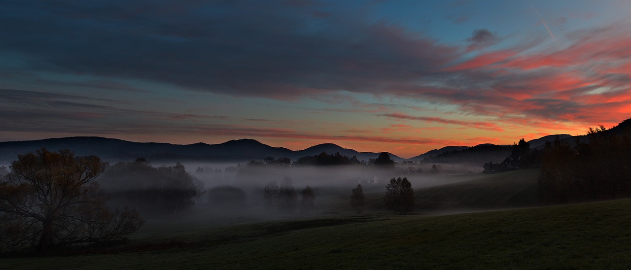 panorama nature fog free photo