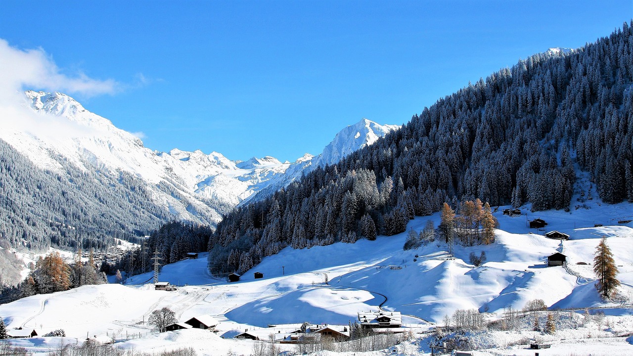 panorama winter mountains free photo