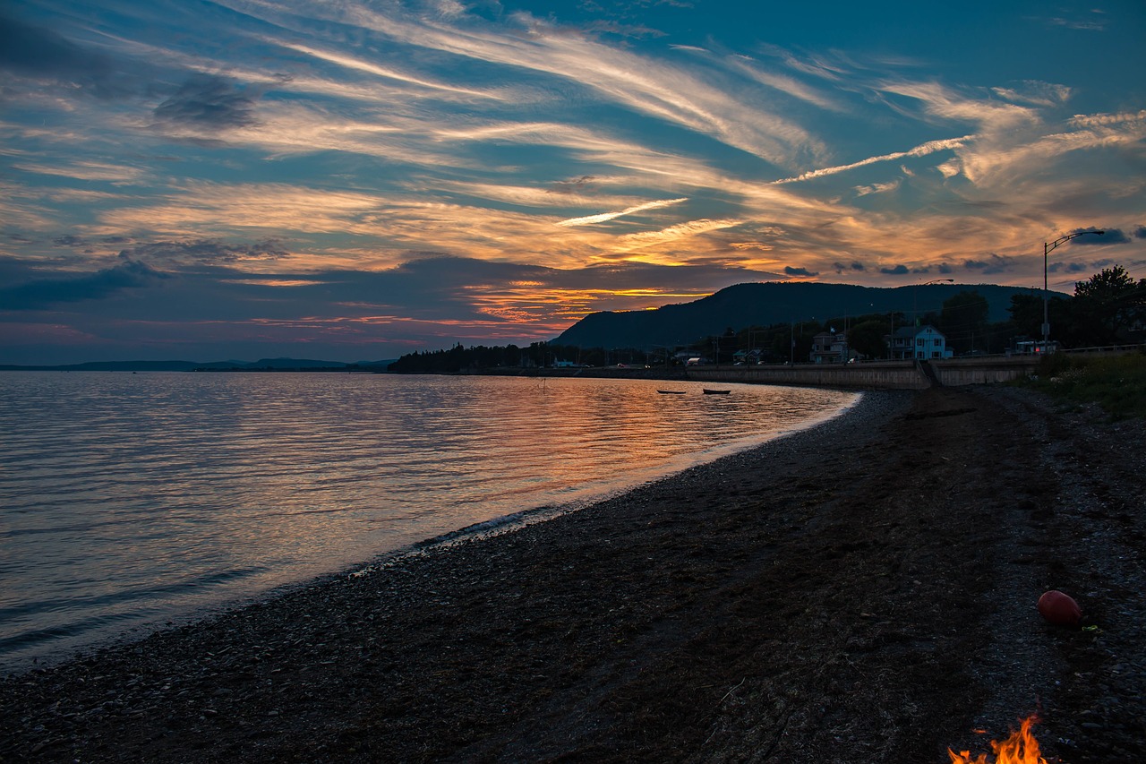 panorama  waters  sunset free photo