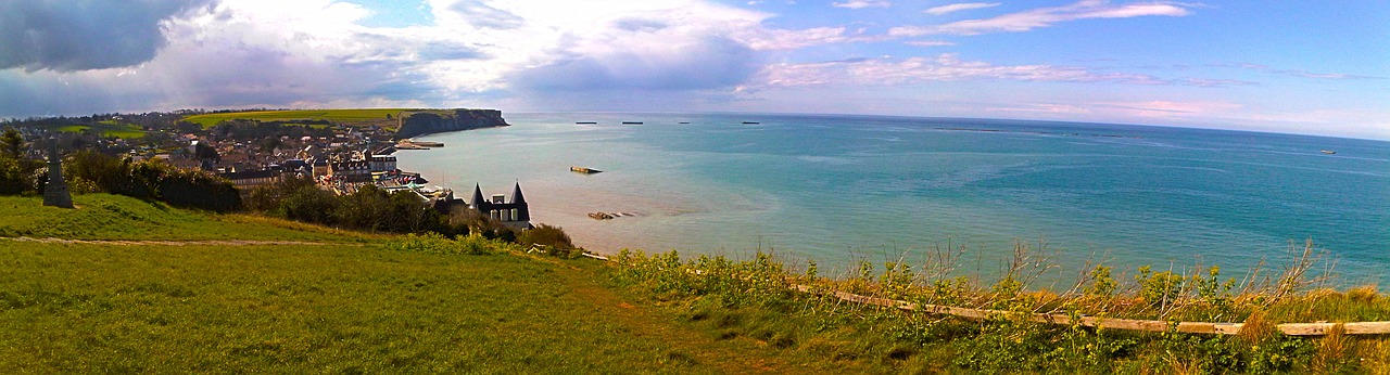 panorama arromanches normandy free photo