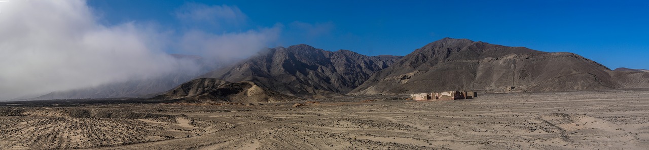 panorama  desert  fog free photo