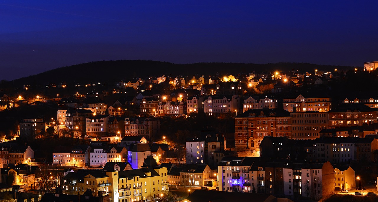 panorama  night  architecture free photo