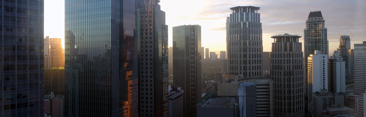 panorama office buildings ayala free photo