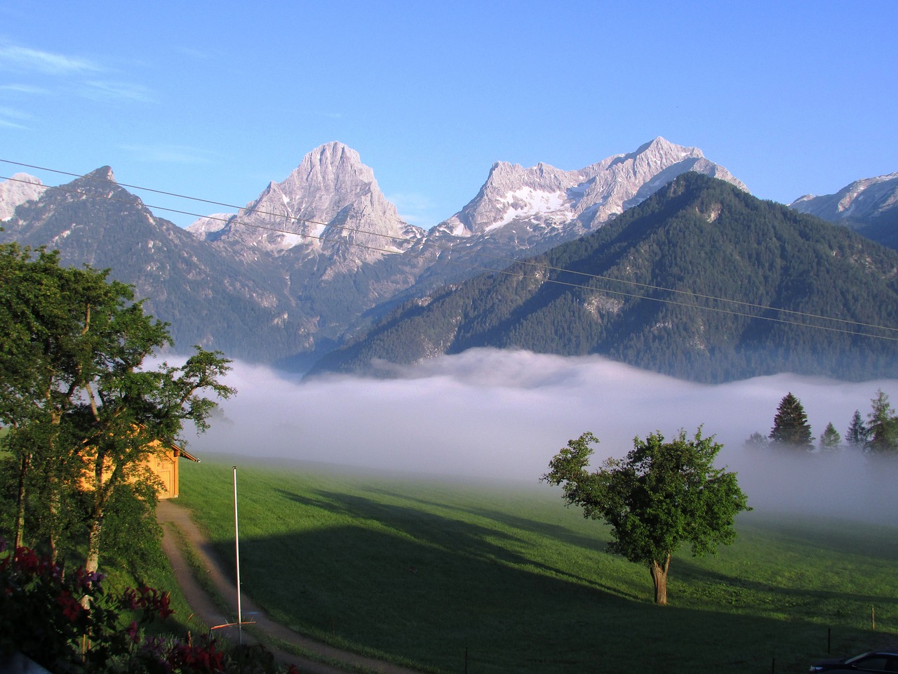 panorama alpine mountains free photo