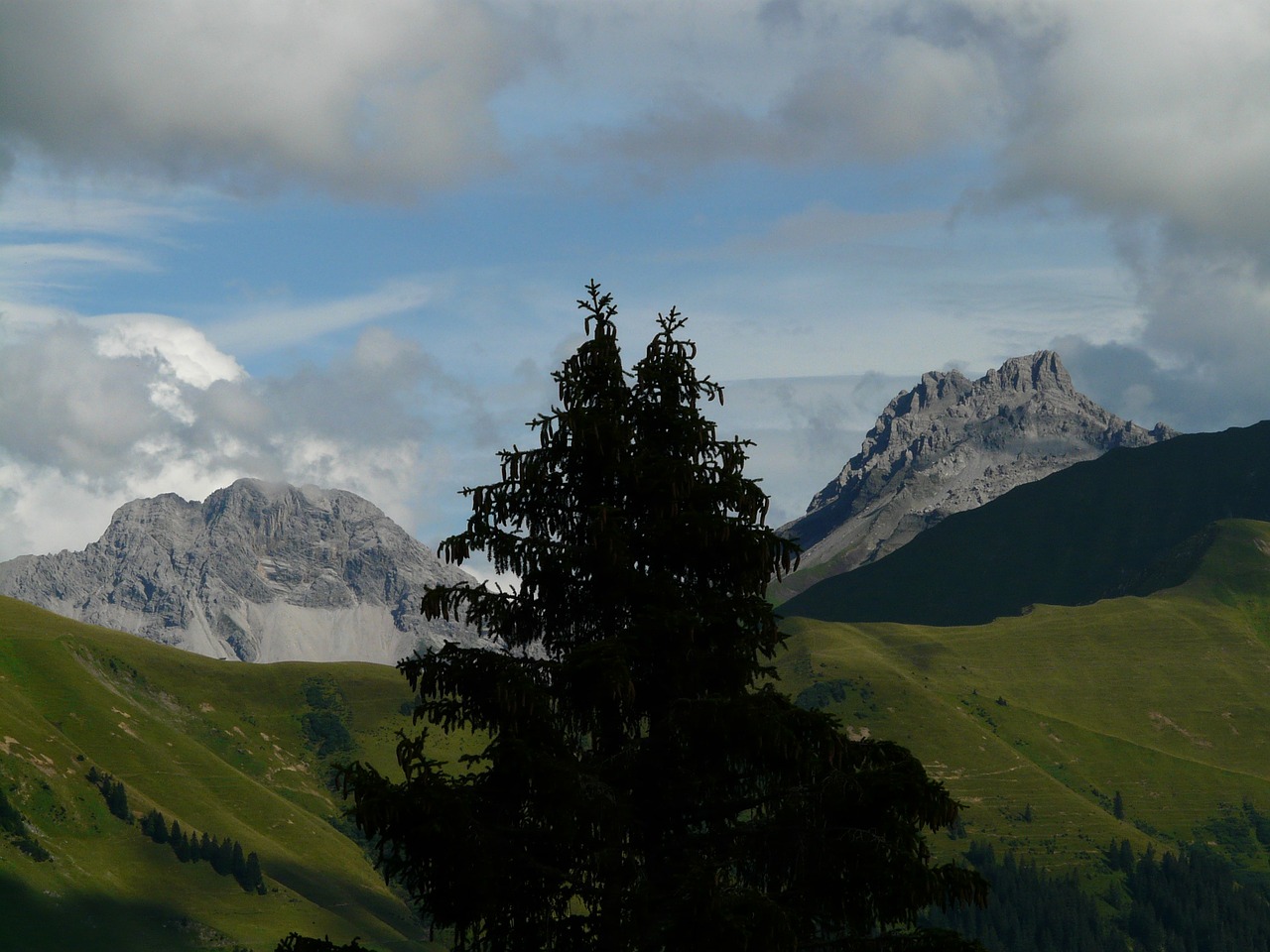 panorama alpine mountains free photo