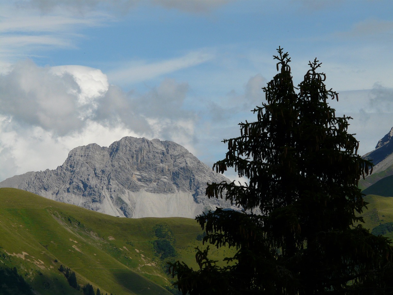 panorama alpine mountains free photo