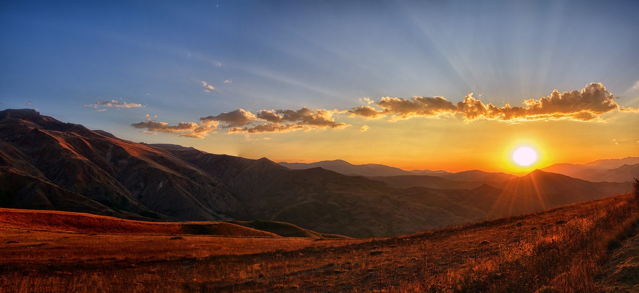 panoramic sunset dawn free photo