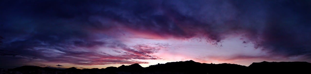 panoramic nature sunset free photo