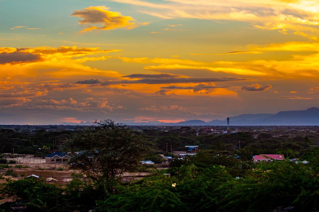 panoramic  sunset  nature free photo