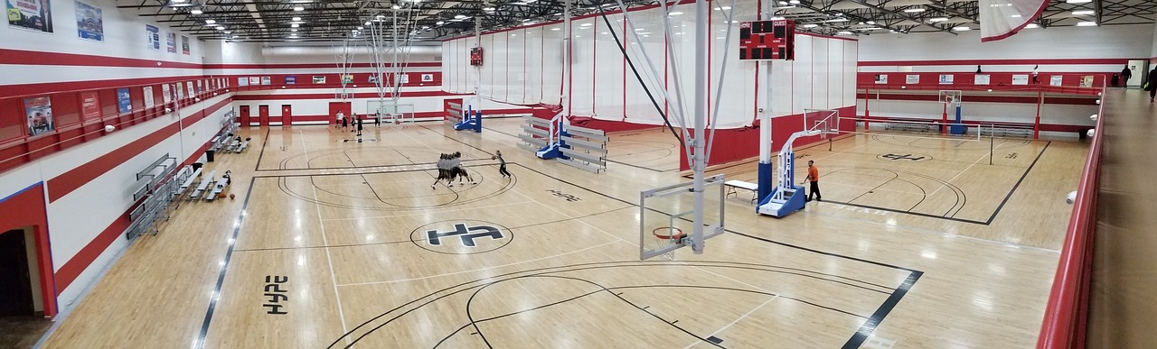 panoramic  indoors  basketball free photo