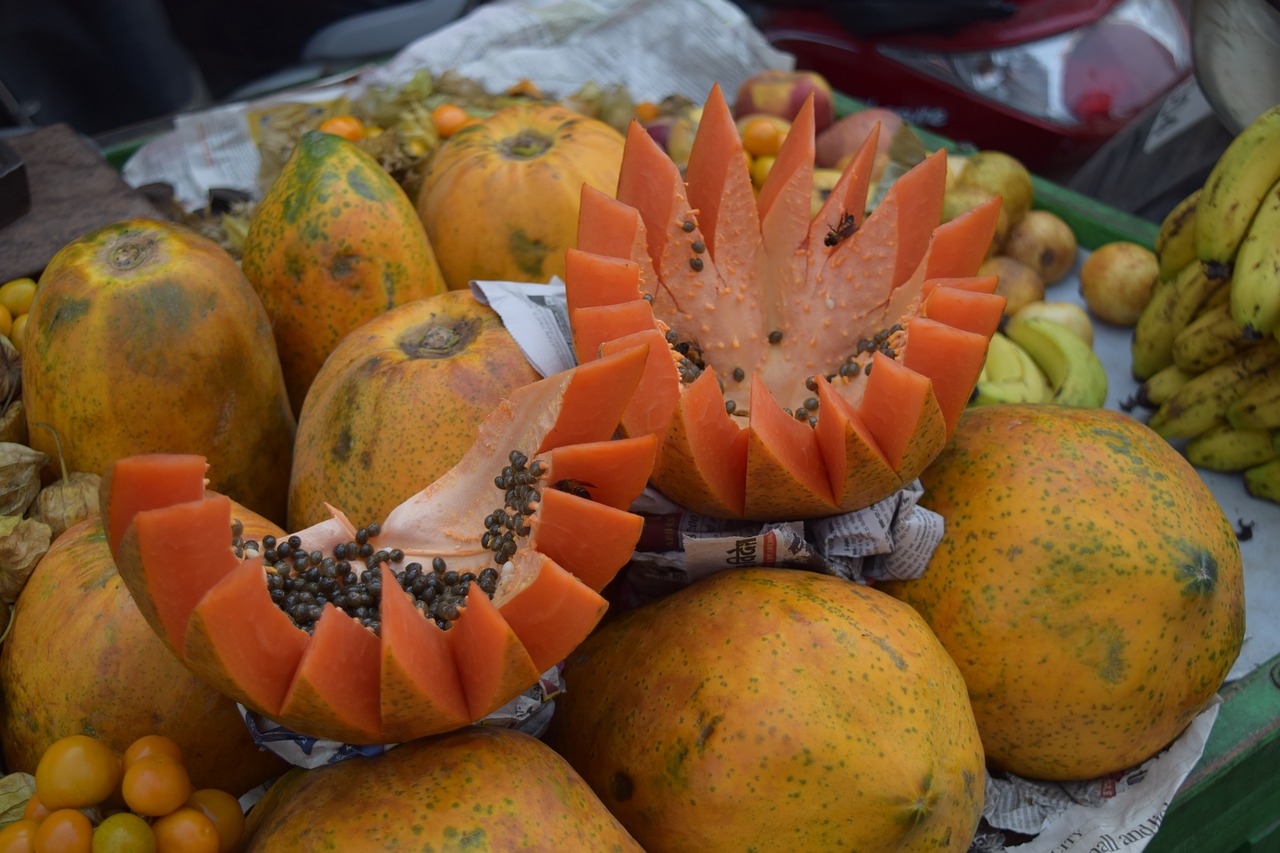 papaya  fruits free pictures free photo