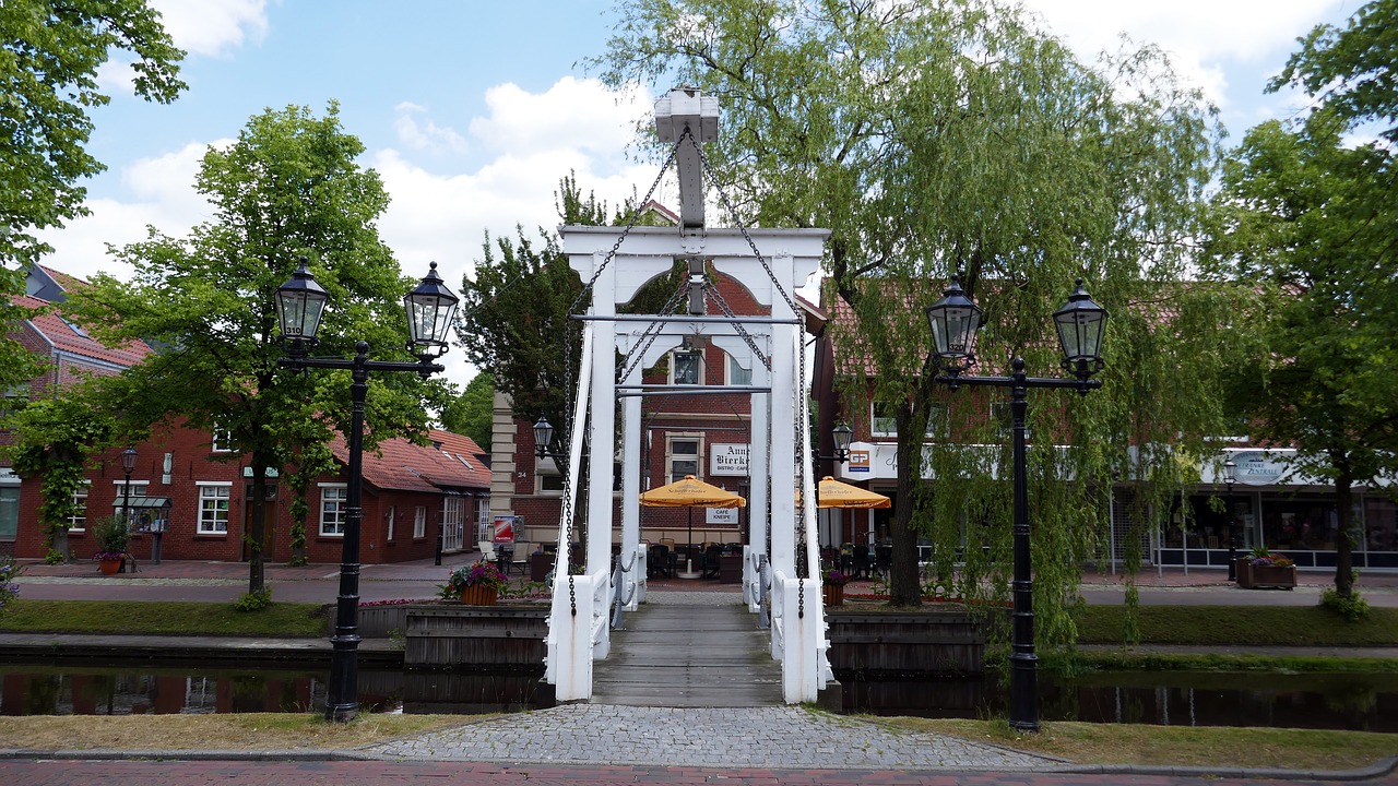 papenburg germany city pedestrian zone free photo