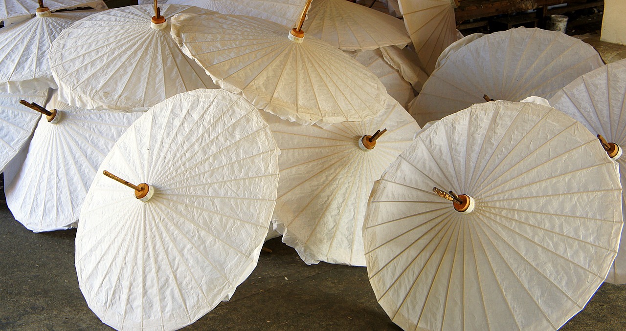 paper umbrella manufacture free photo