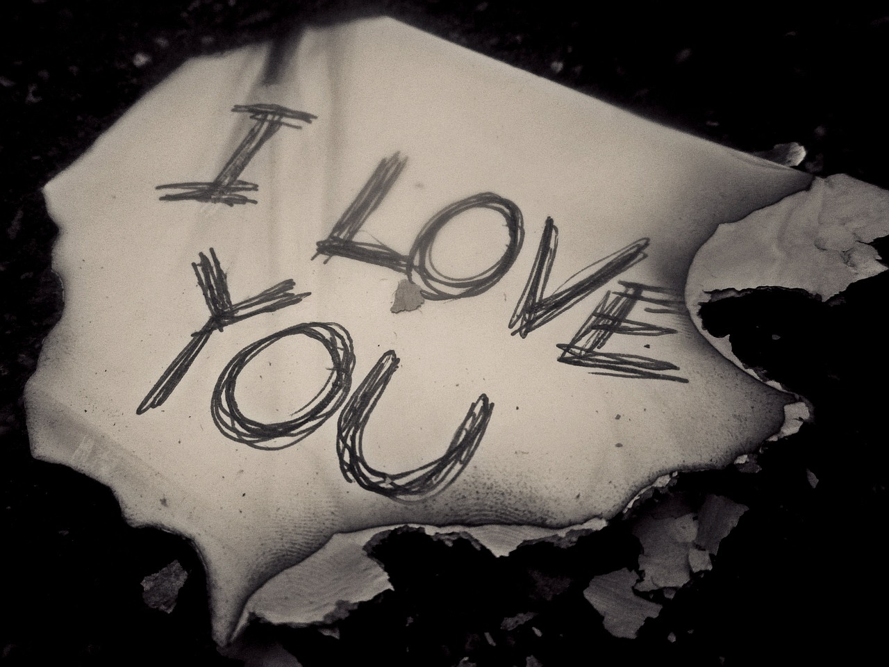 paper love dark free photo