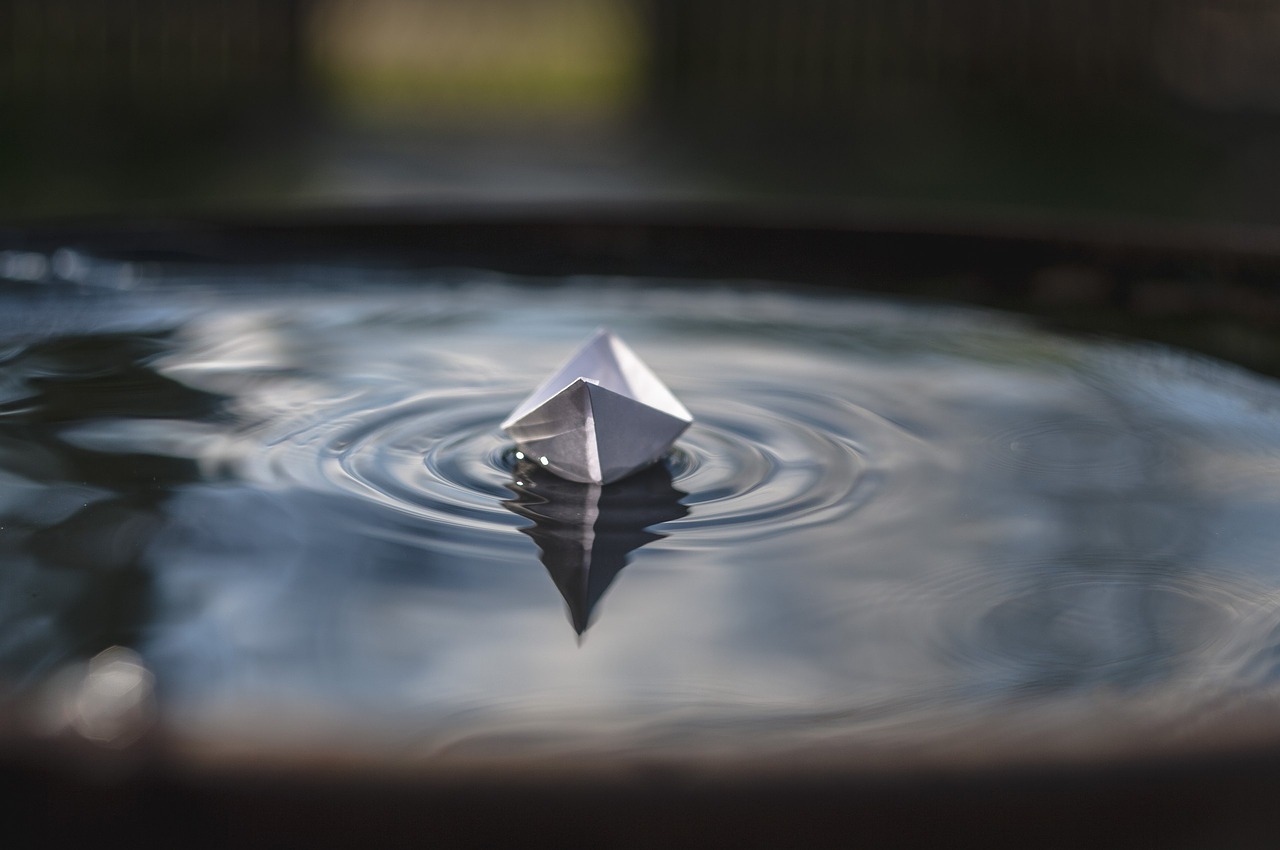 paper boat water afloat free photo