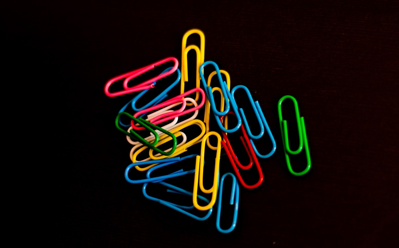 paper clip  color  colour free photo