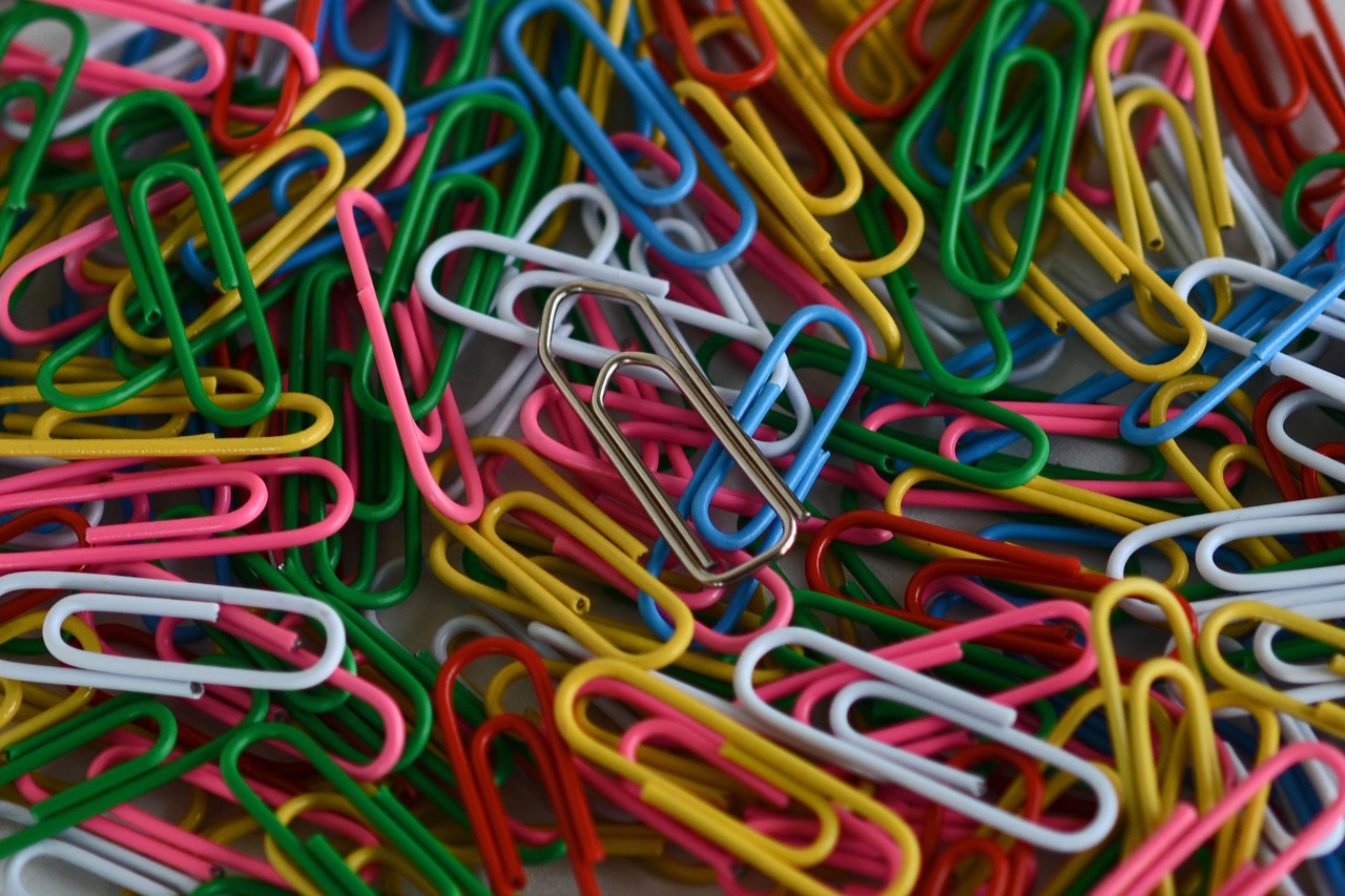 paper clips unique keep together free photo