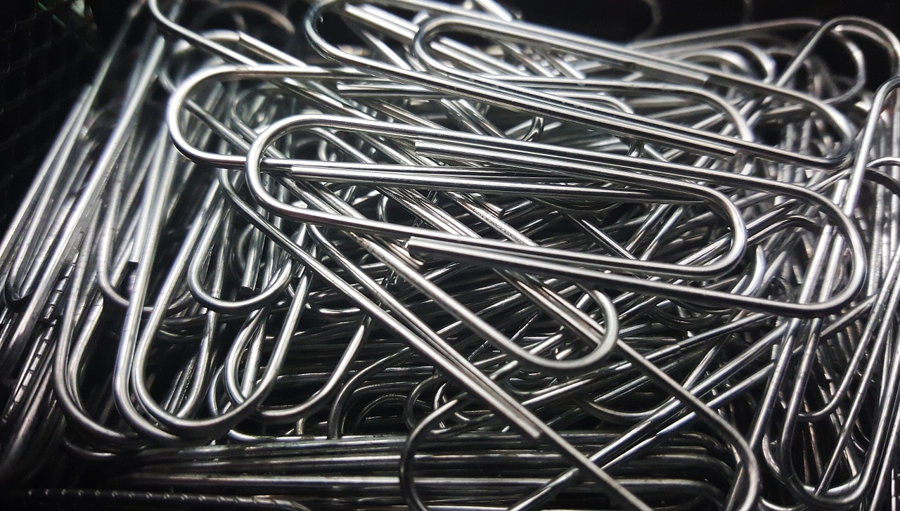 paper clips office office supplies free photo