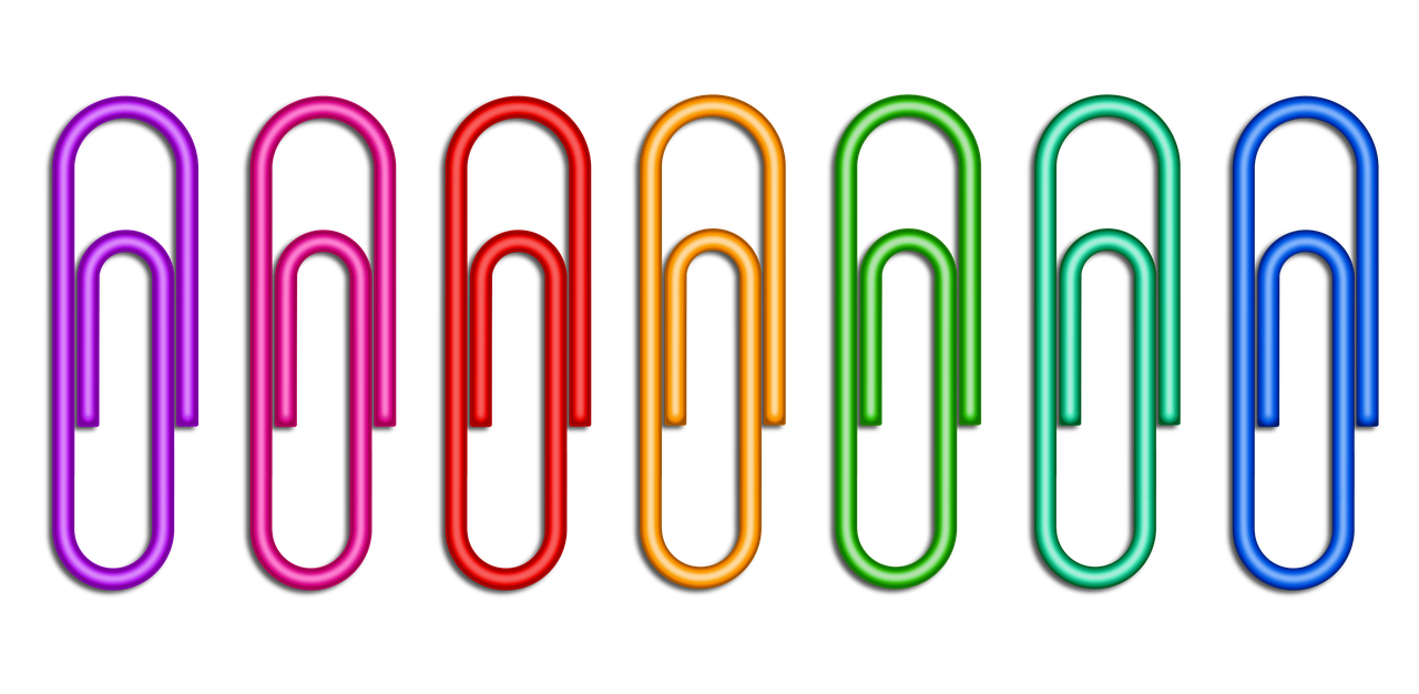 paper clips clip office free photo