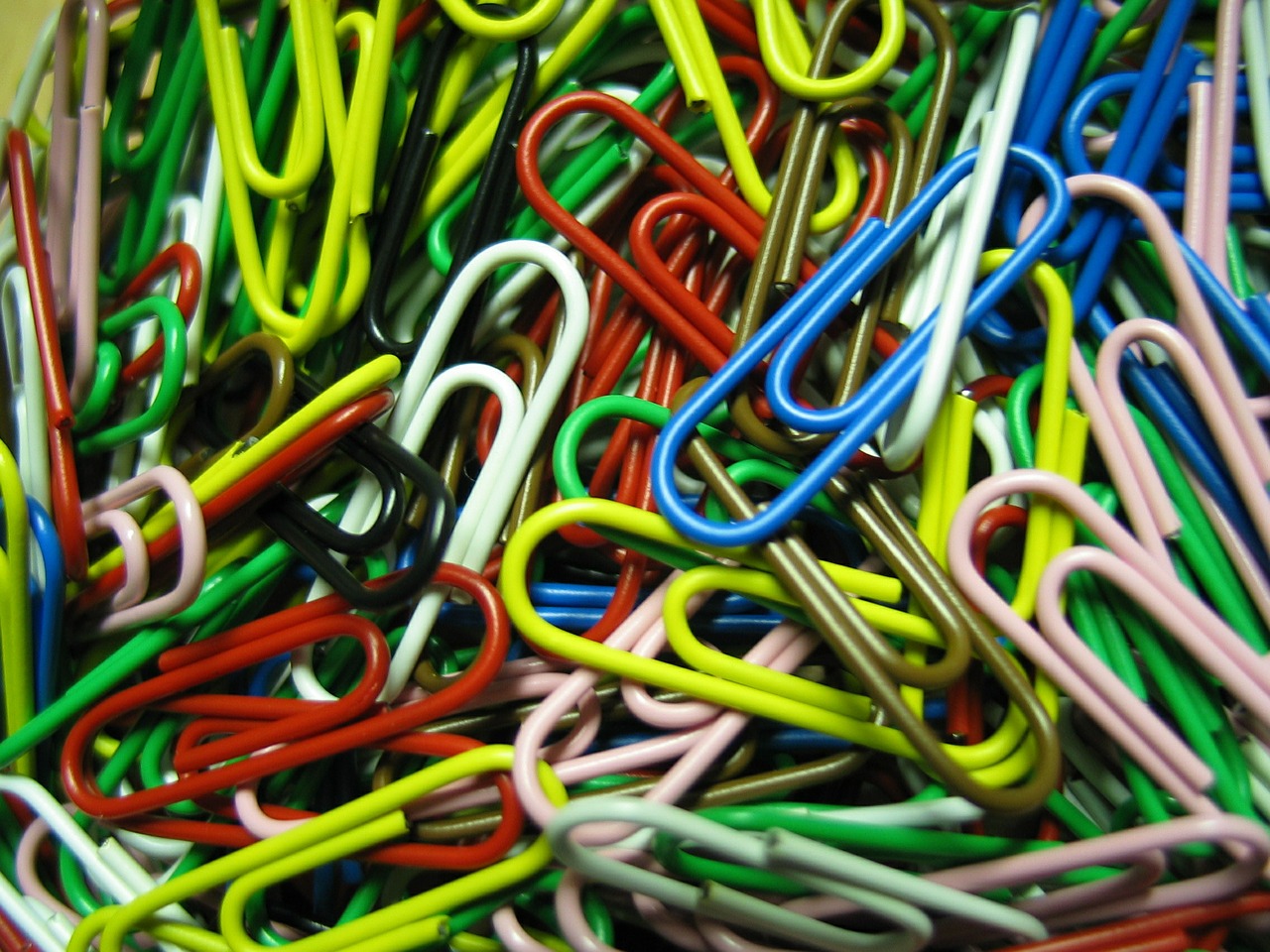 paper clips bulk colors free photo