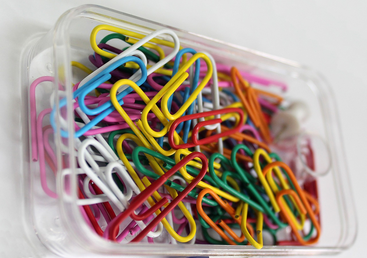 paper clips clips office free photo