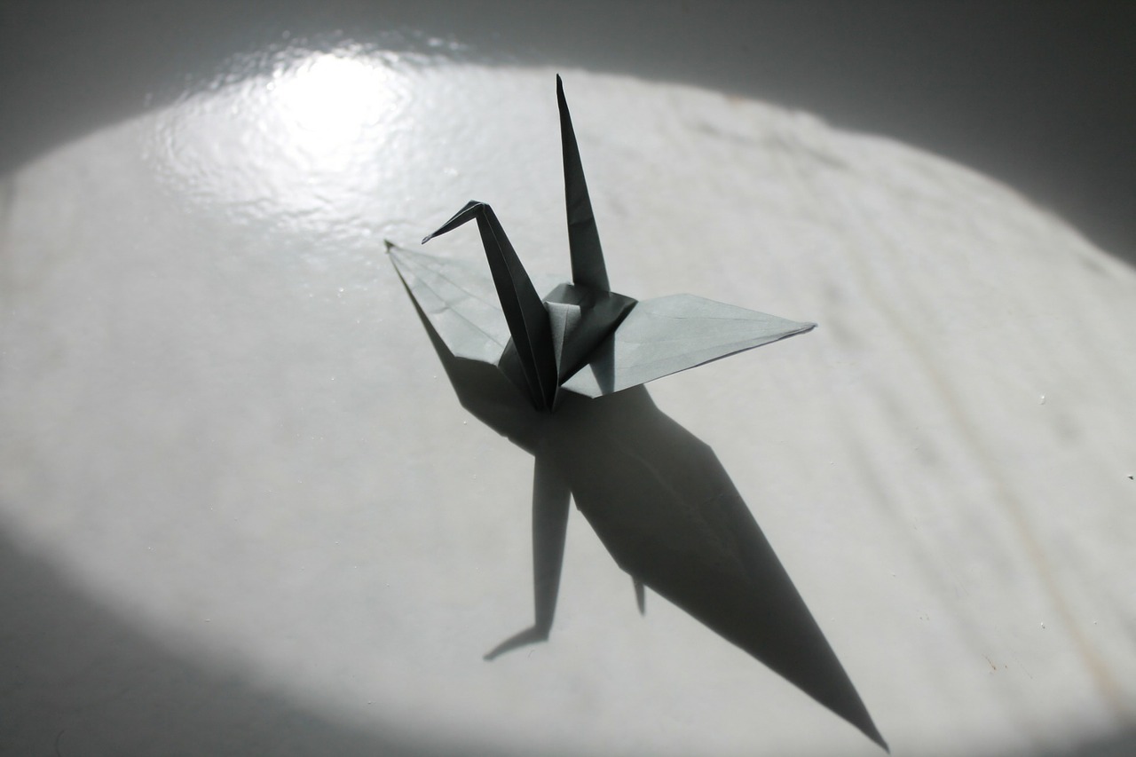 paper crane crane origami free photo