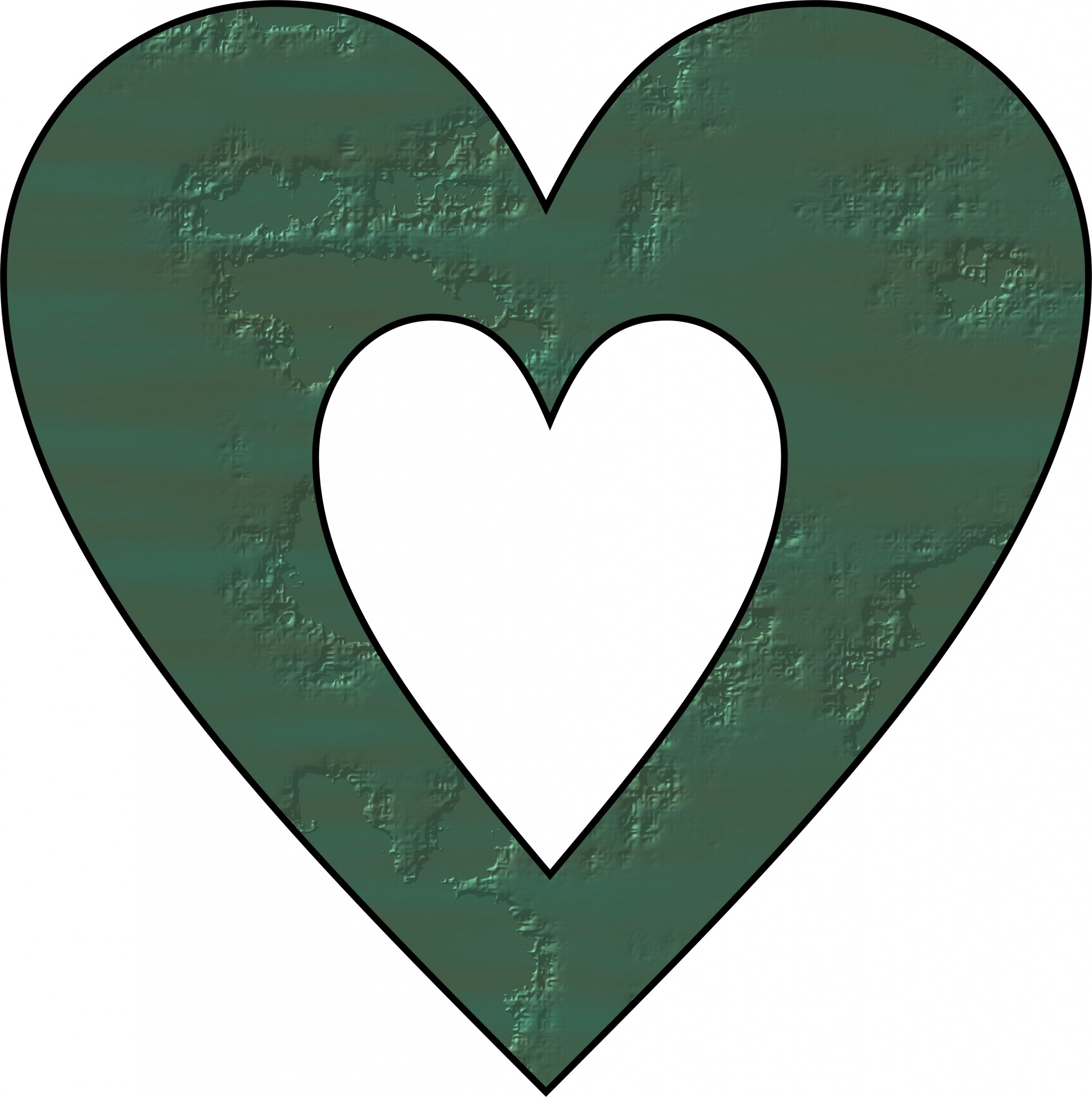 green frame heart free photo