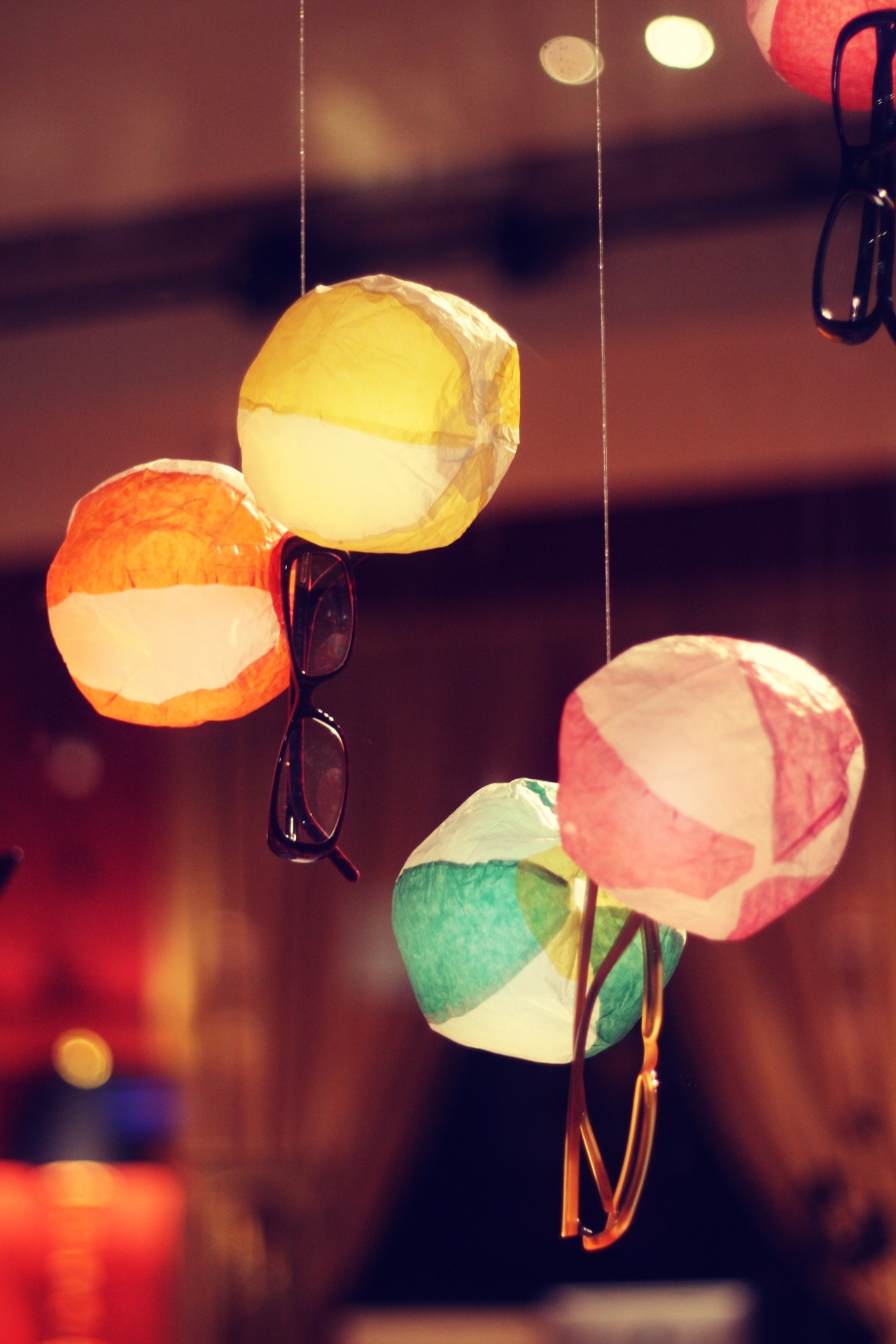 colorful hanging paper lantern free photo