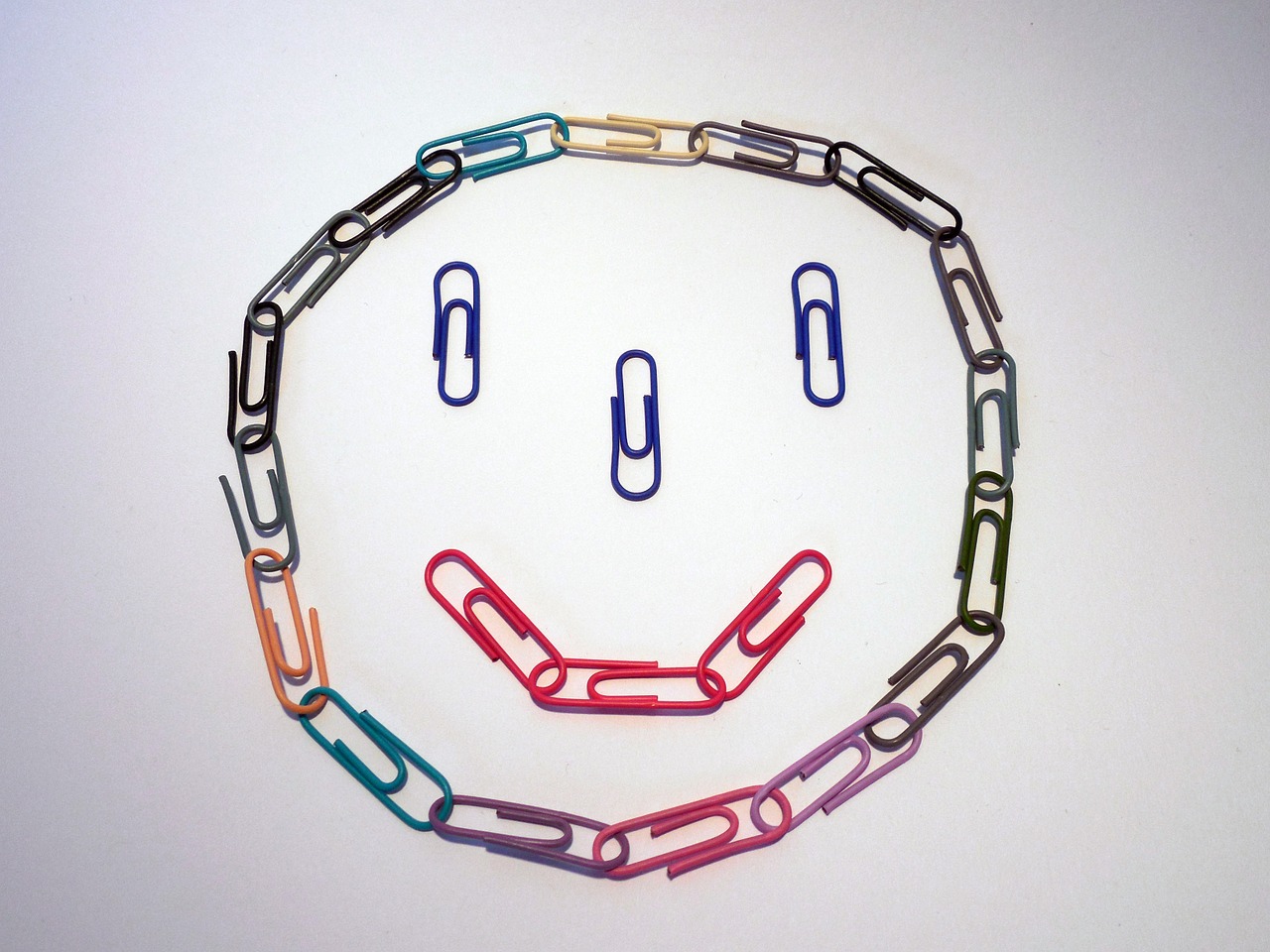 paperclip office smiley free photo