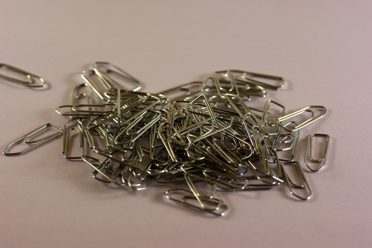 paperclip pile many free photo