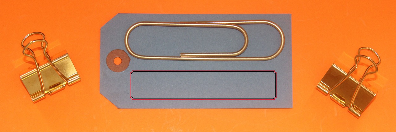 paperclip supplies banner free photo