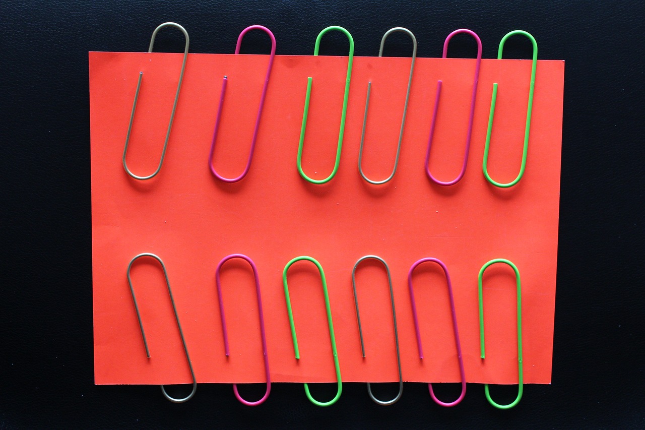 paperclips office supplies business free photo