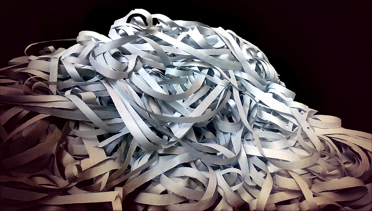 papers pieces ribbons free photo